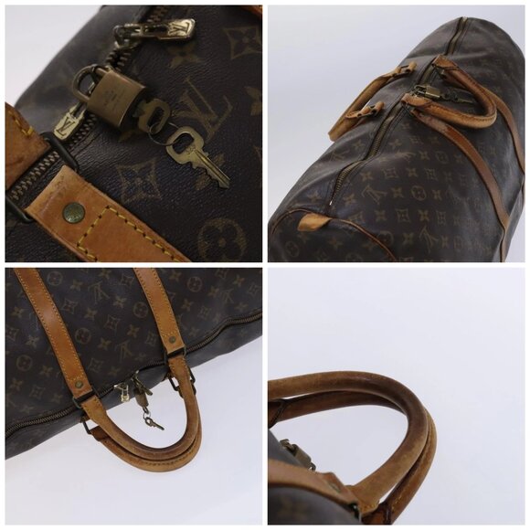 LOUIS VUITTON Monogram Keepall 55 Boston Bag M41424 LV Auth MY147 - Picture 16 of 16
